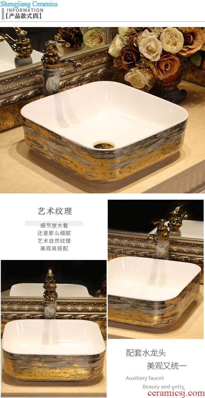 On the ceramic bowl square European art basin sink basin bathroom sinks counters are contracted household