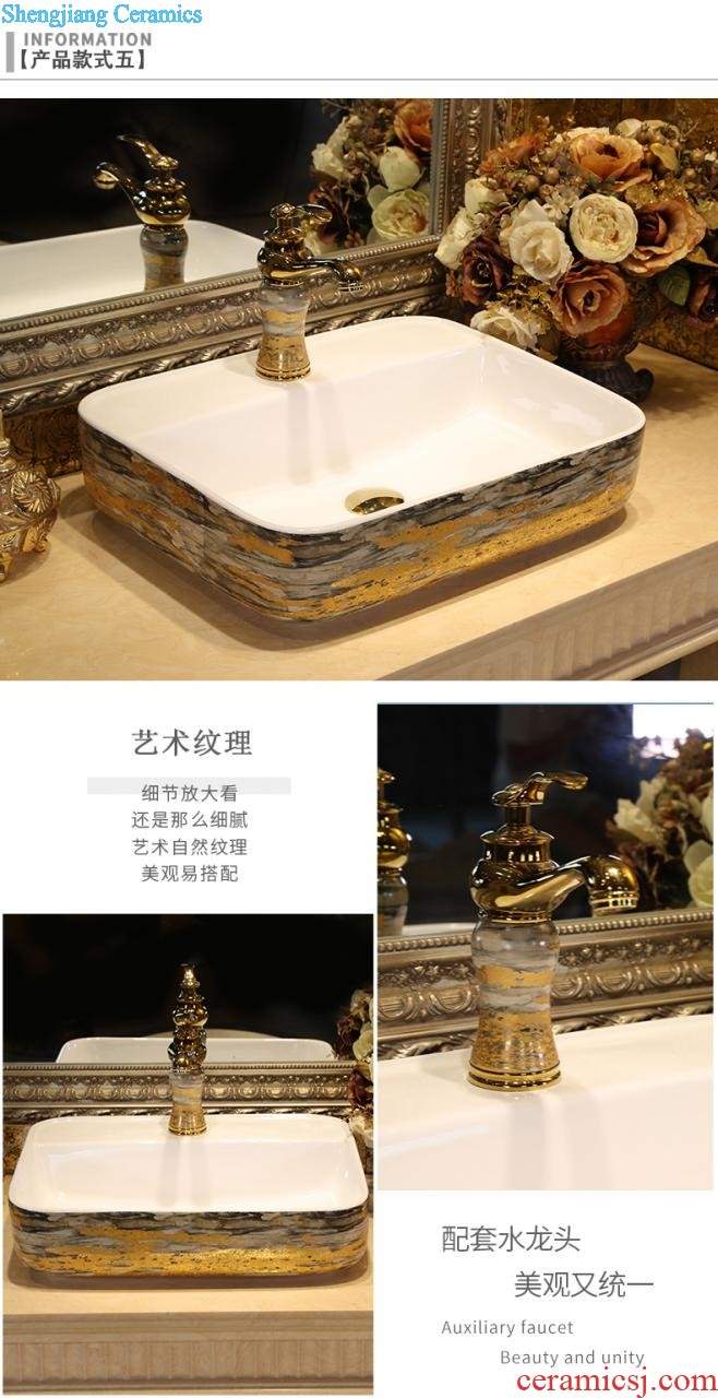 On the ceramic bowl square European art basin sink basin bathroom sinks counters are contracted household