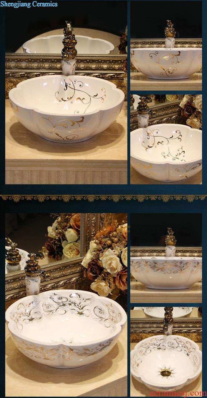 Petals stage basin sink toilet lavatory ceramic face basin big size art basin of wash one household