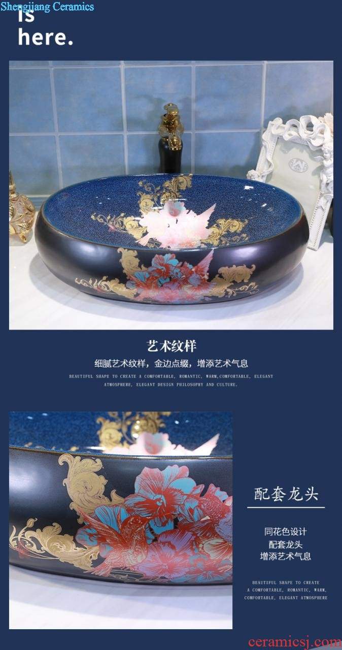 On the ceramic bowl lotus art basin sink basin bathroom sinks counters are contracted household