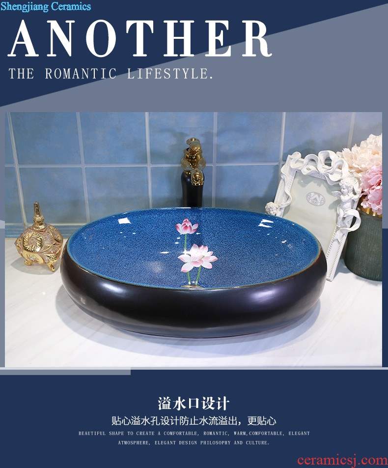 On the ceramic bowl lotus art basin sink basin bathroom sinks counters are contracted household