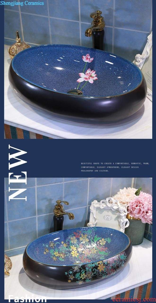 On the ceramic bowl lotus art basin sink basin bathroom sinks counters are contracted household