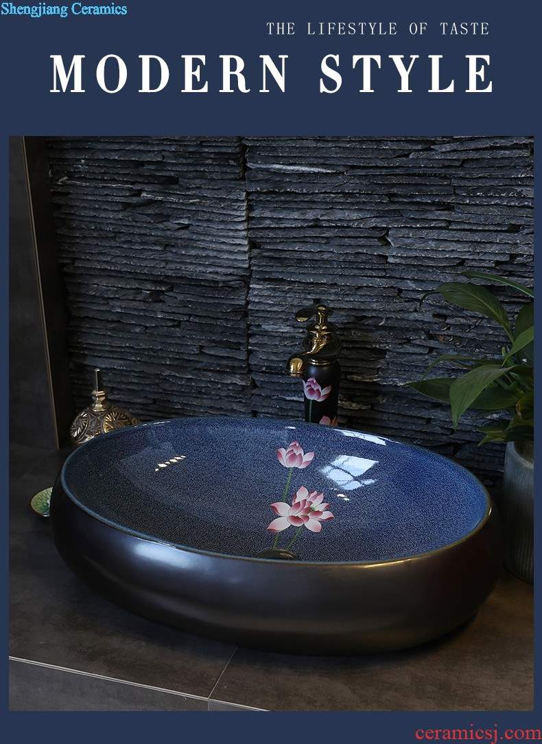 Oval table basin sink toilet lavatory ceramic face basin big size art basin of wash one household