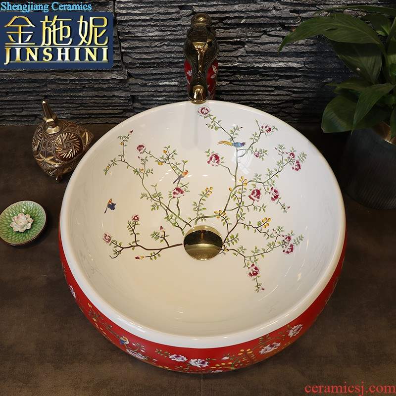 European ceramic stage basin to wash gargle lavabo household oval art basin toilet lavatory basin