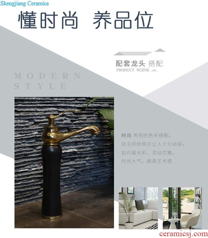 Fashion of ceramic wash a face to the stage basin oval household washing basin bathroom balcony rectangular art basin