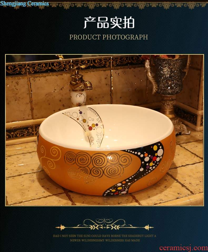 On the ceramic bowl square painting of flowers and art basin sink basin bathroom sinks counters are contracted household