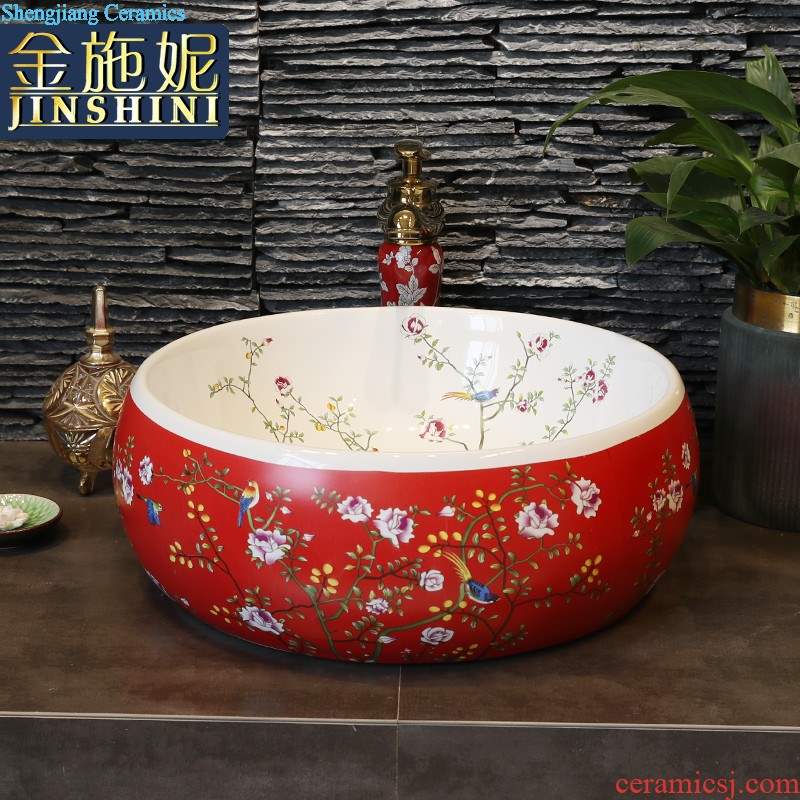 European ceramic stage basin to wash gargle lavabo household oval art basin toilet lavatory basin