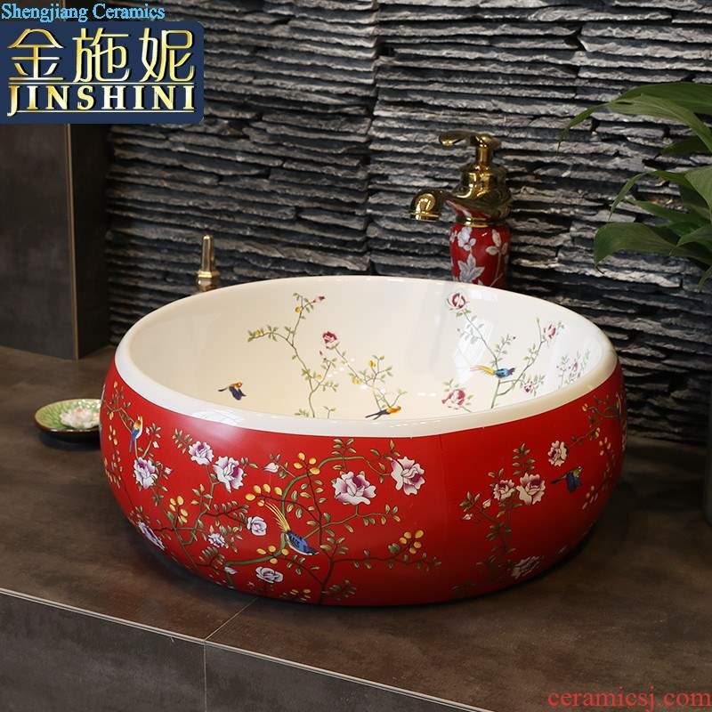 European ceramic stage basin to wash gargle lavabo household oval art basin toilet lavatory basin