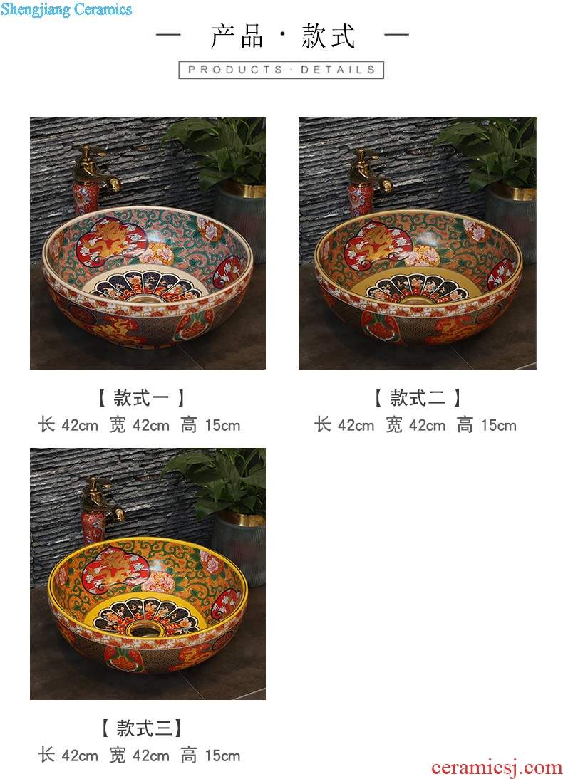 Ceramic toilet wash basin home round the pool that wash a face the stage basin sink art small creative restoring ancient ways