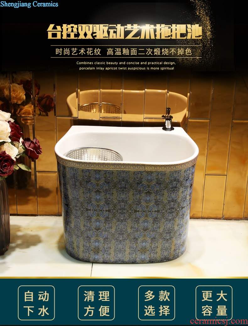 European ceramic stage basin sink elliptic toilet wash gargle household art basin natural wind basin that wash a face