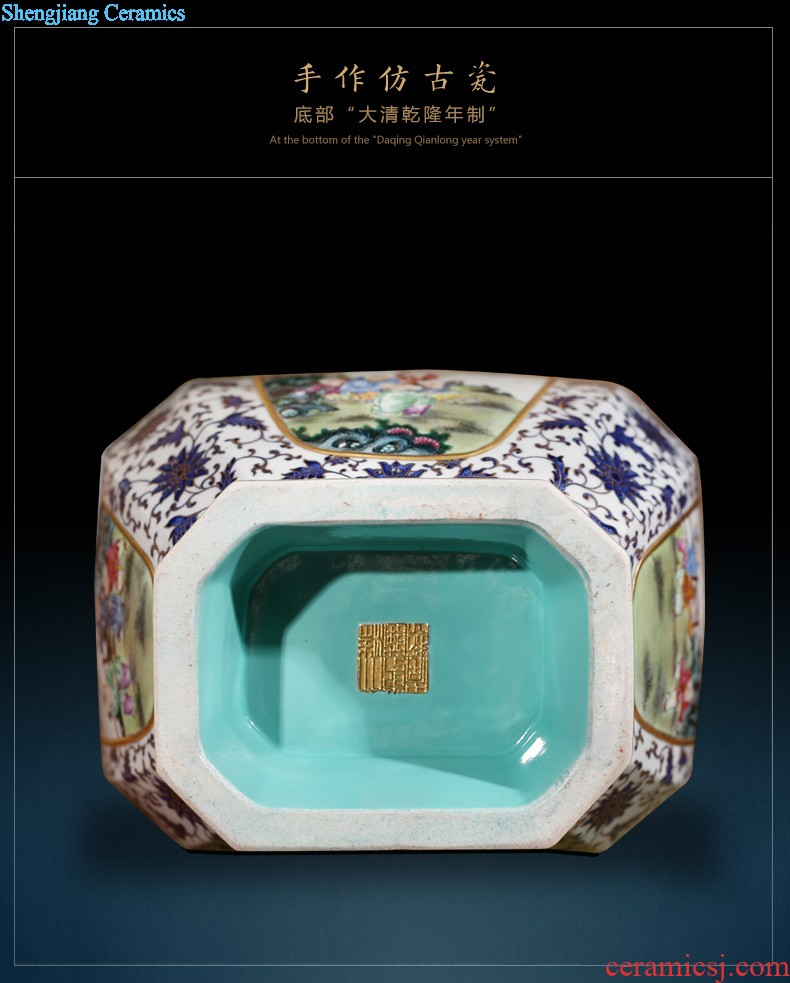 Jingdezhen ceramic imitation qing qianlong even ears around branches of blue and white porcelain vases, classical Chinese style home furnishing articles