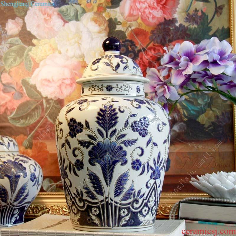 Jingdezhen ceramic vase is placed by hand porcelain decoration ideas sitting room adornment colour kiln dried flower arranging flowers