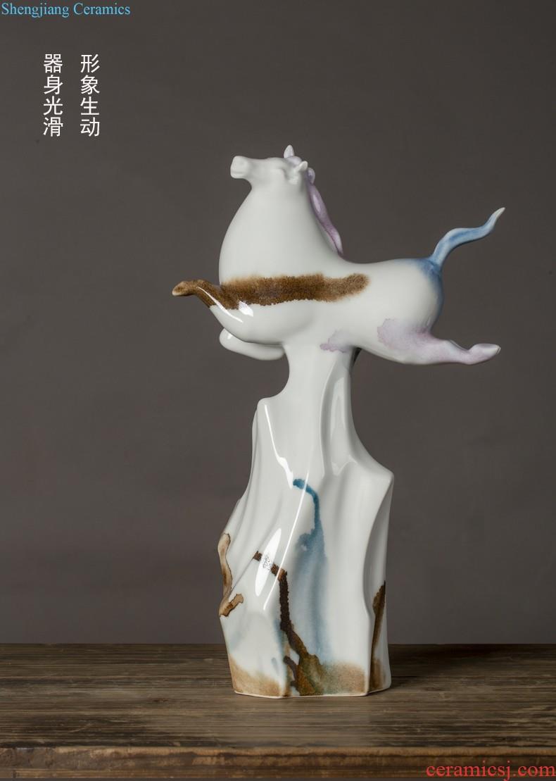 Rain tong home | jingdezhen ceramics creative household porcelain tea pot Pure and fresh style tea caddy