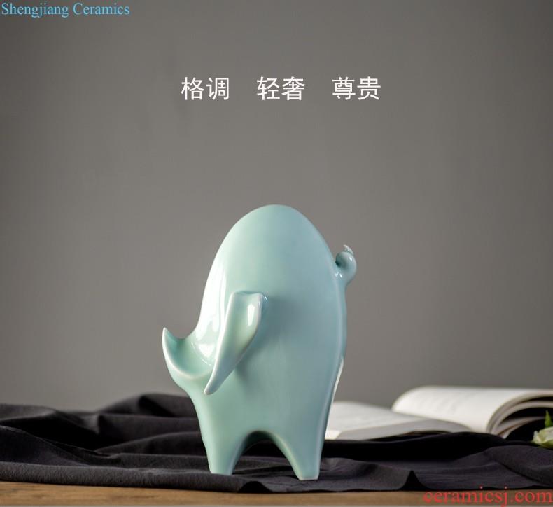 Jingdezhen ceramic handmade discus the best fortune the mythical wild animal/auspicious god beast home furnishing articles the mythical wild animal