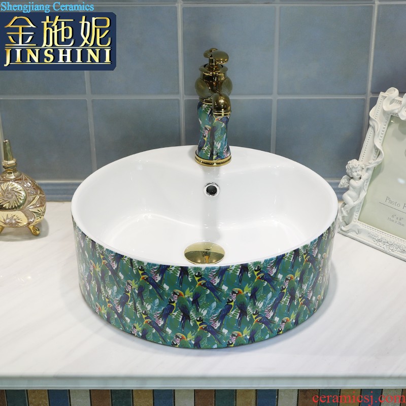 The stage basin oval sink small household toilet European art basin sinks ceramic wash basin