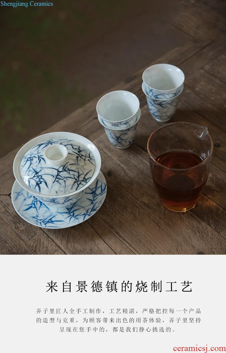 Get son left a shadow blue ice crack eight edges in the pot bearing tea tray fruit bowl meal plate jingdezhen ceramic tea saucer