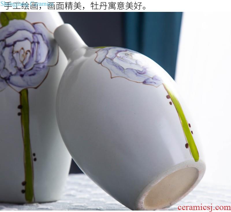 Jingdezhen ceramic animal furnishing articles white couple bird magpie household act the role ofing is tasted creative arts and crafts gift sitting room