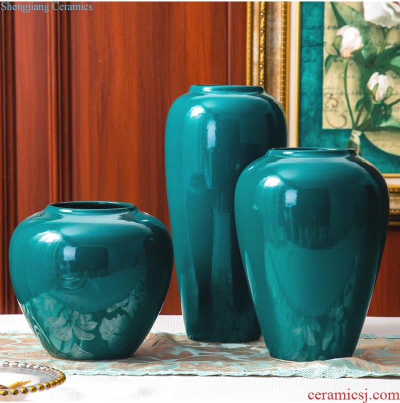 Nordic simple ceramic vase sitting room new dry flower arranging flowers light TV ark furnishing articles of luxury hotel home decoration