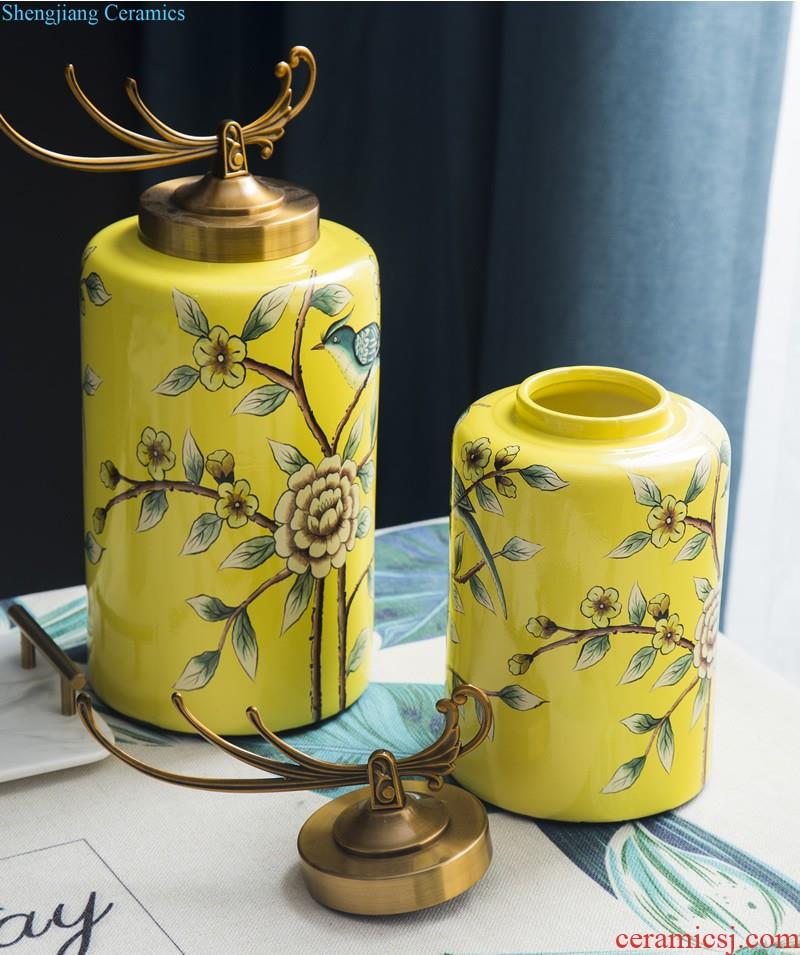 Ceramic vase furnishing articles storage tank sitting room flower arrangement between modern new classical example home wine ark adornment ornament