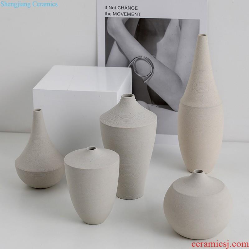 Ins contracted and contemporary ceramic vase Nordic creative mesa hydroponic vase furnishing articles furnishing articles flower arrangement sitting room adornment