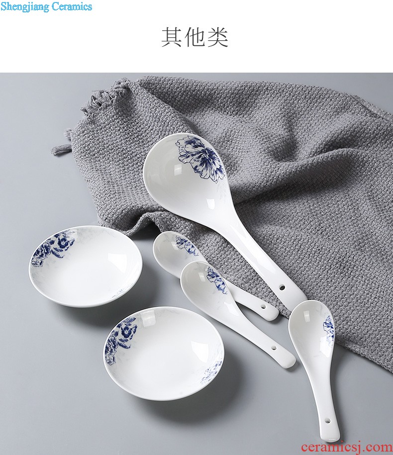 Bone China tableware suit 4 families with jingdezhen ceramic dishes suit Chinese dishes chopsticks combination For more