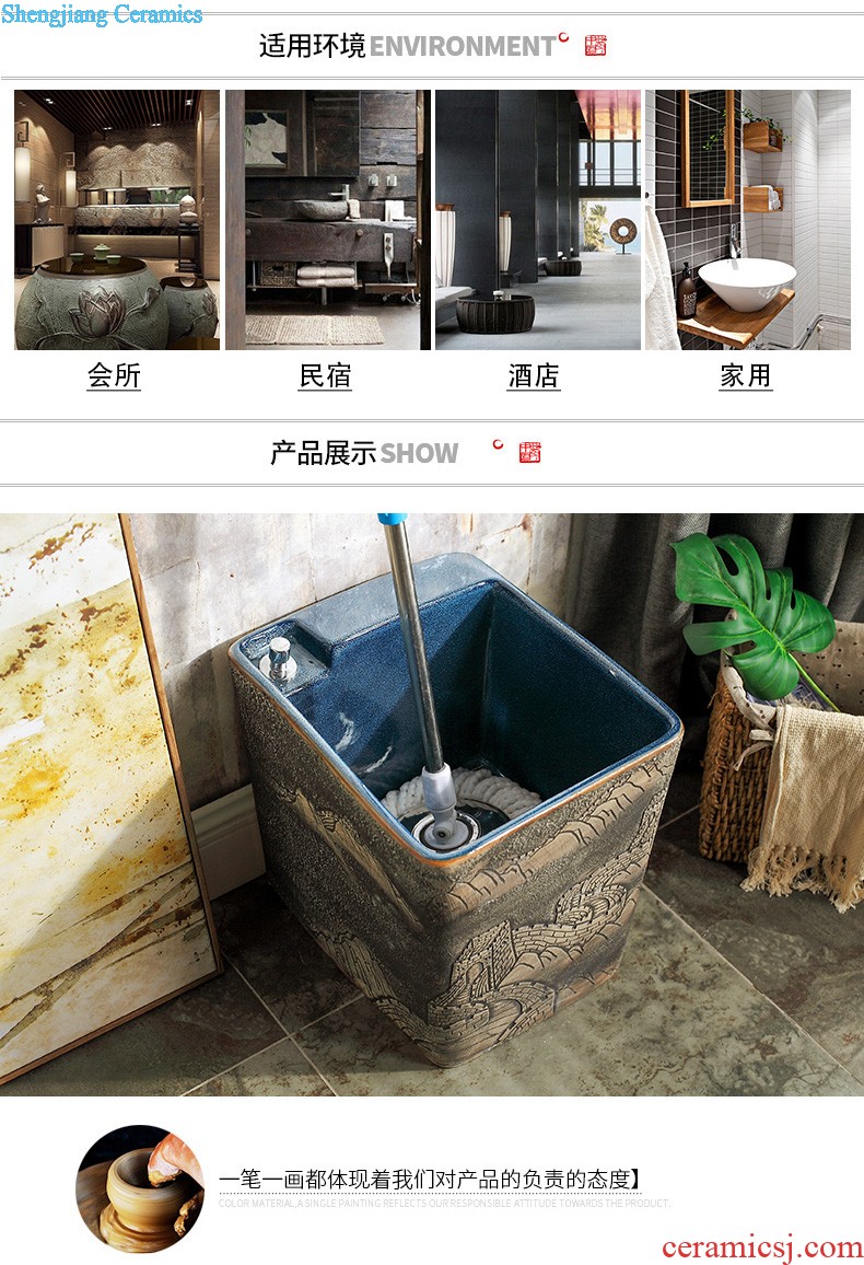 M beautiful stage basin ceramic toilet lavabo that defend bath lavatory art flower small pure and fresh and hand-painted windmill