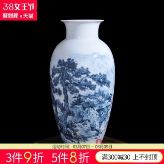 Jingdezhen ceramics thin foetus peony vases, large flower arranging device simulation flower household decoration crafts are sitting room