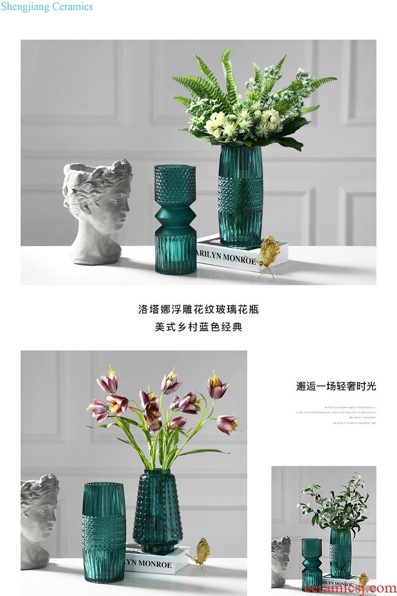 Nordic contracted and contemporary ceramic hemp flower vase decoration creative living room white household act the role ofing is tasted furnishing articles of literature and art