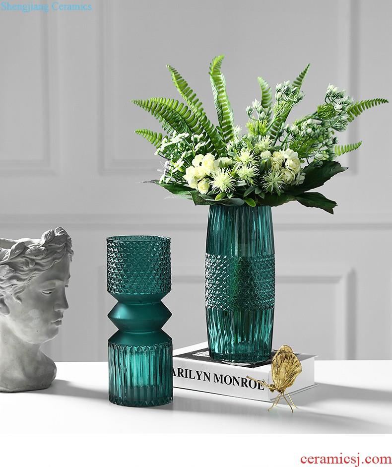 Nordic contracted and contemporary ceramic hemp flower vase decoration creative living room white household act the role ofing is tasted furnishing articles of literature and art