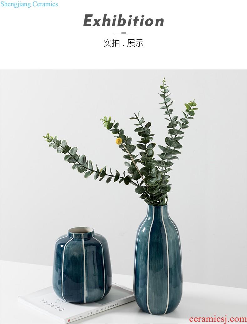 Ins Nordic vase furnishing articles sitting room dry flower arranging flowers hydroponics household contracted Bohemia ceramic flower decoration