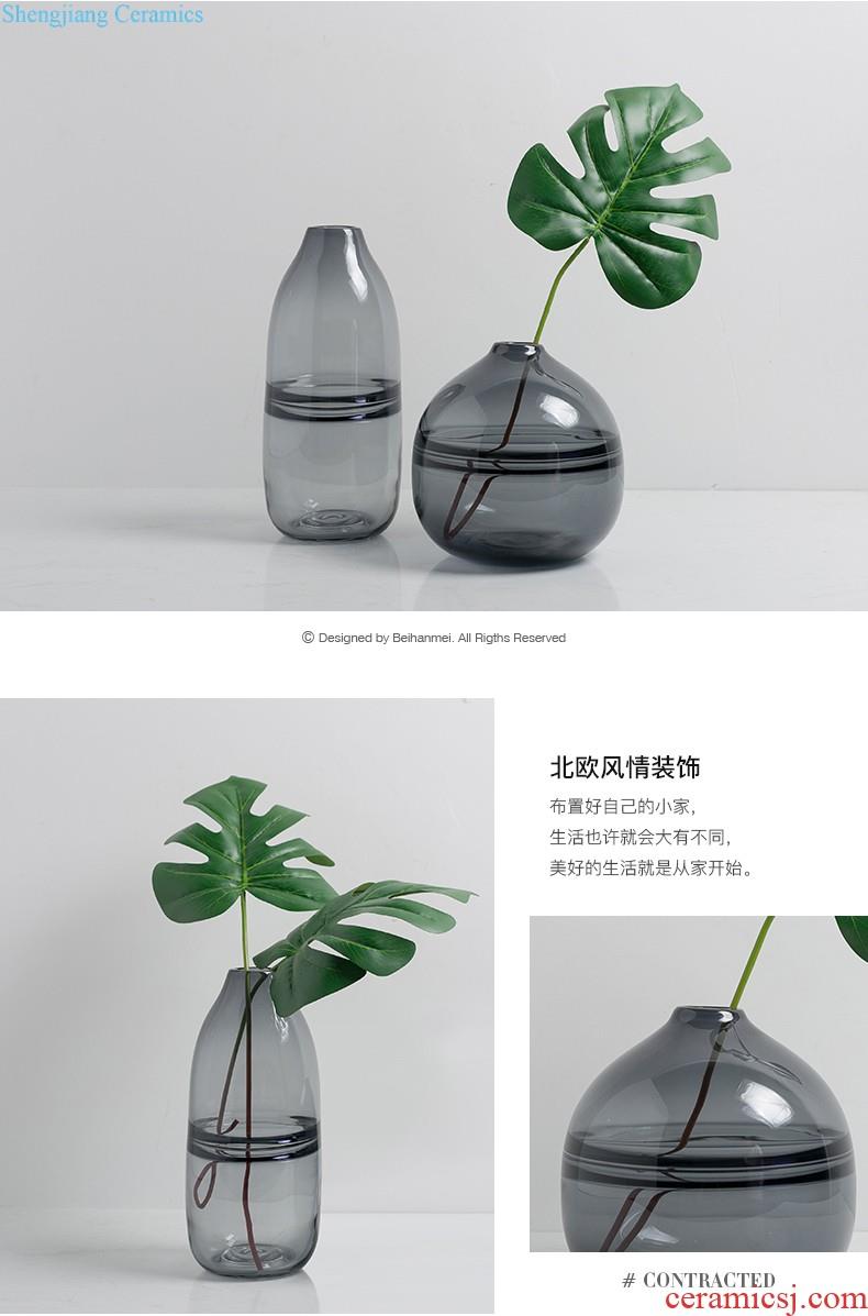 Creative household adornment contemporary and contracted furniture furnishing articles Fashionable sitting room landing simulation ceramics vase flowers