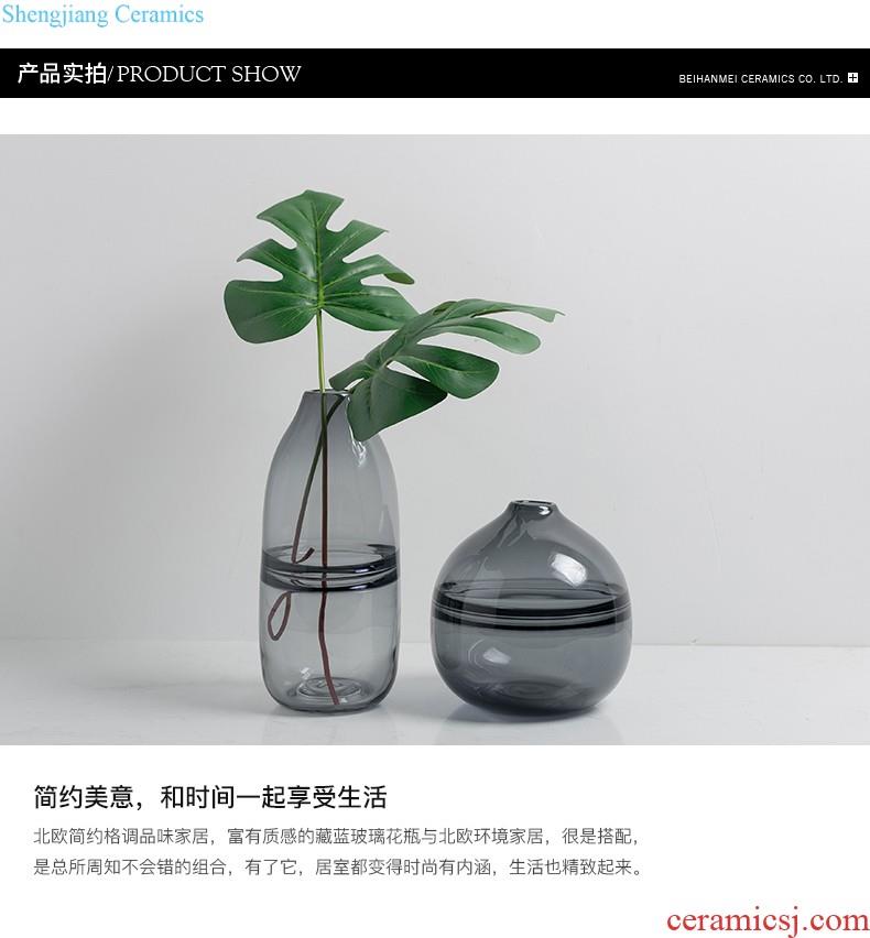 Creative household adornment contemporary and contracted furniture furnishing articles Fashionable sitting room landing simulation ceramics vase flowers