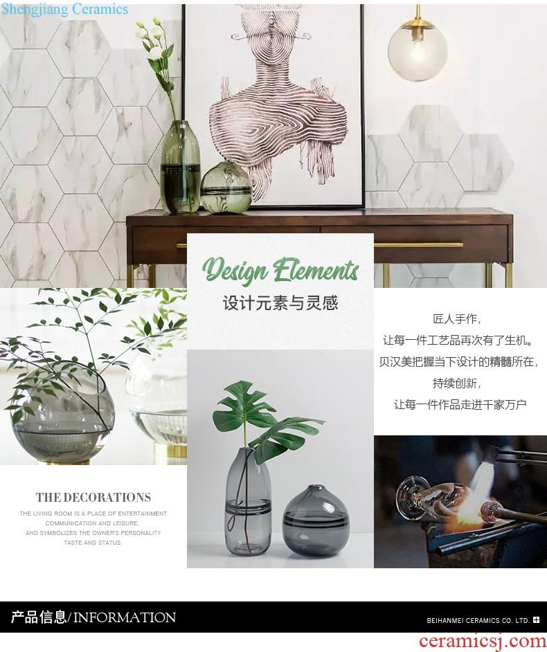 Creative household adornment contemporary and contracted furniture furnishing articles Fashionable sitting room landing simulation ceramics vase flowers