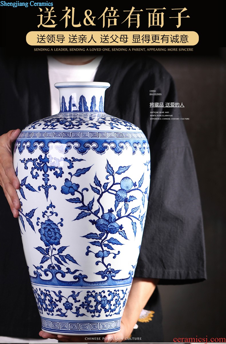 Manual imitation kiln vase restoring ancient ways furnishing articles jingdezhen ceramic crafts flower arranging rich ancient frame the decoration wine ark sitting room