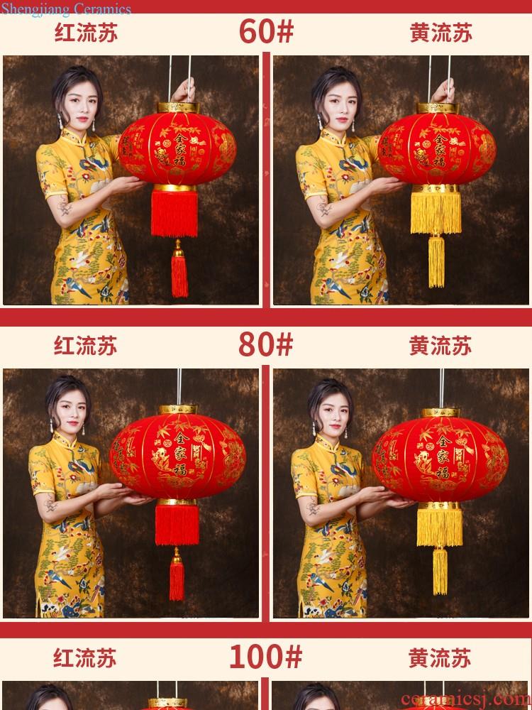 Red lanterns during the Spring Festival shopping mall hotel decorate adornment things hang act the role ofing New Year lantern outdoor advertising business door