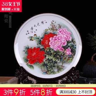 Jingdezhen ceramics landing a large vase hand-painted lotus furnishing articles villa hotel decoration crafts are sitting room