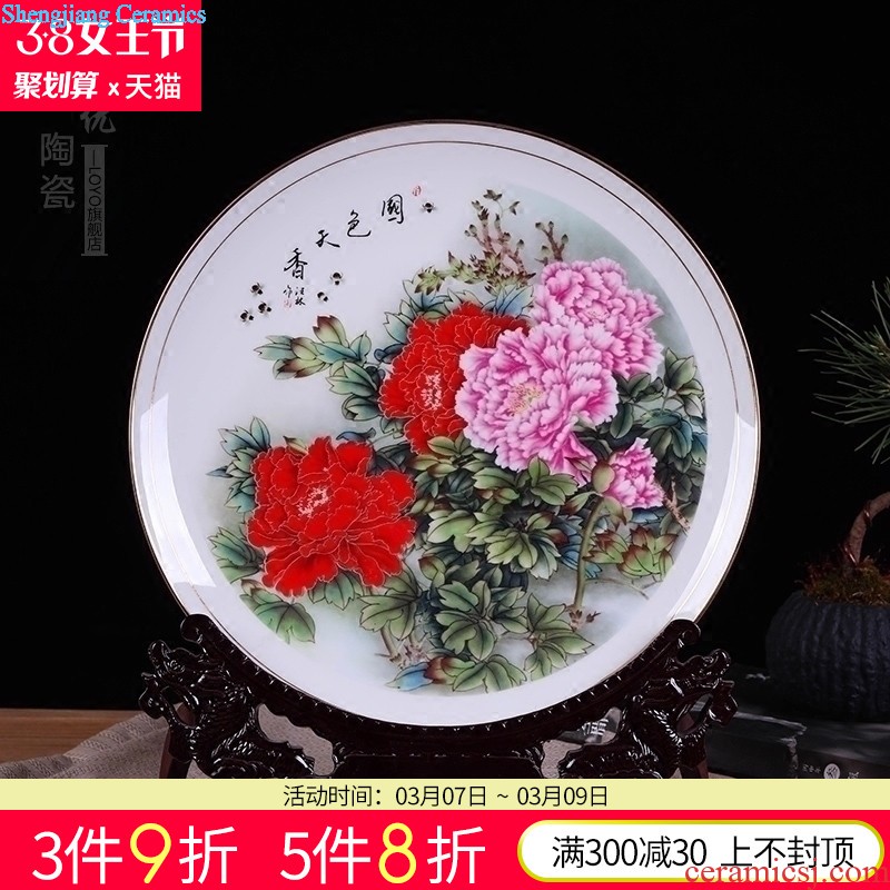 Jingdezhen ceramics vase hand-painted south garden sweet wind New Chinese style household adornment the sitting room TV ark furnishing articles