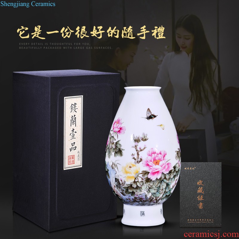 Jingdezhen ceramics antique flower gourd baggage vases, sitting room of new Chinese style household decorations collection furnishing articles