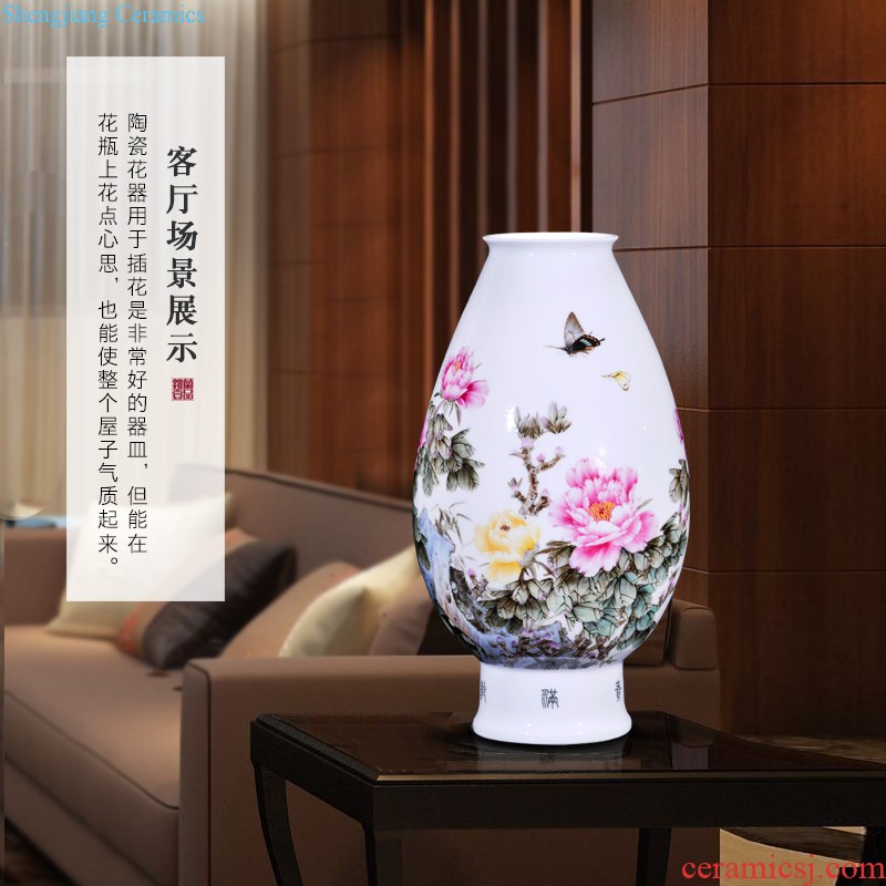 Jingdezhen ceramics antique flower gourd baggage vases, sitting room of new Chinese style household decorations collection furnishing articles