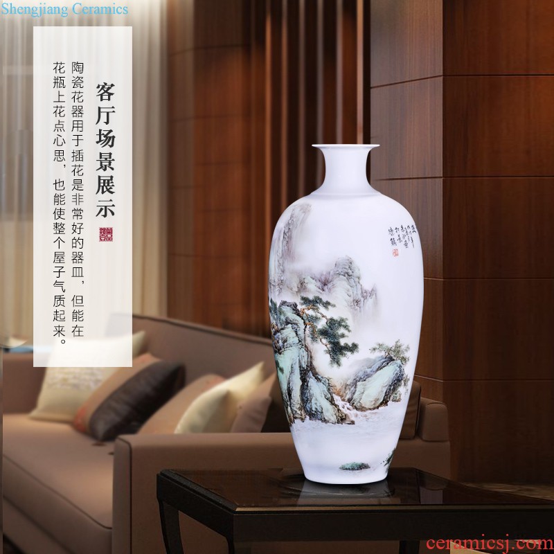 Jingdezhen ceramics archaize the blue paint wrap lotus flower design Chinese vase decorative household items furnishing articles