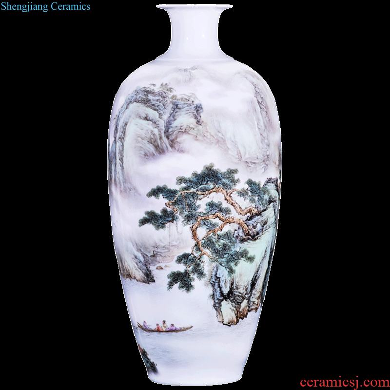 Jingdezhen ceramics archaize the blue paint wrap lotus flower design Chinese vase decorative household items furnishing articles