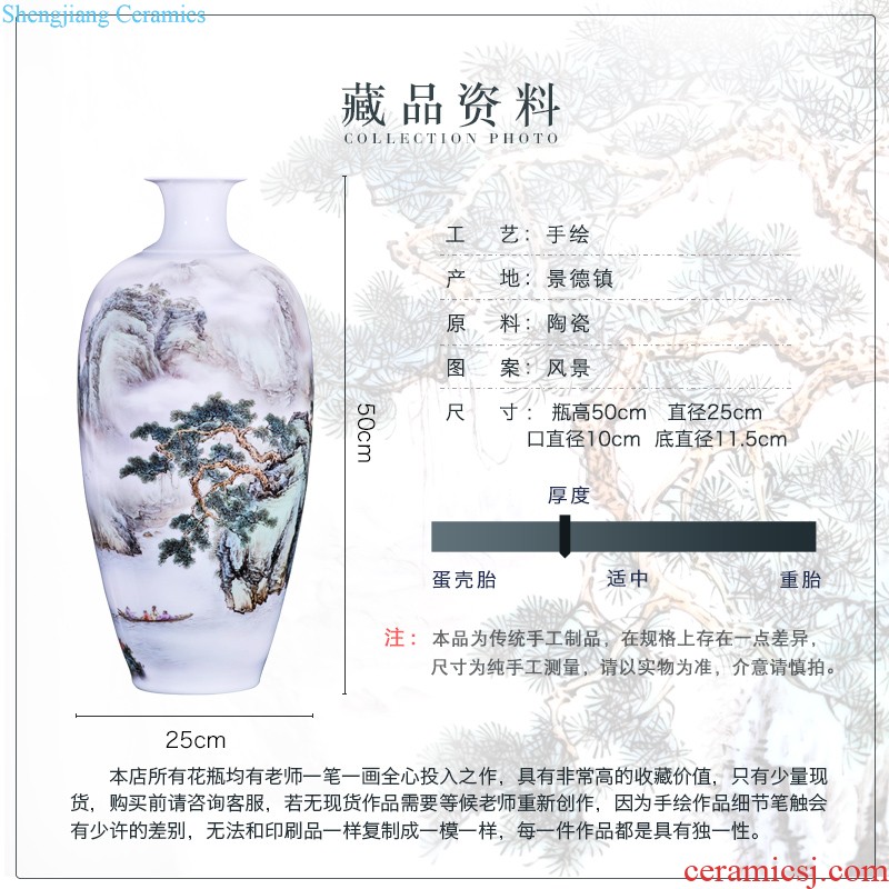 Jingdezhen ceramics archaize the blue paint wrap lotus flower design Chinese vase decorative household items furnishing articles