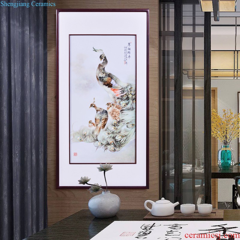 High-quality goods of jingdezhen ceramics hand-painted porcelain plate painter sitting room adornment background TV wall furnishing articles