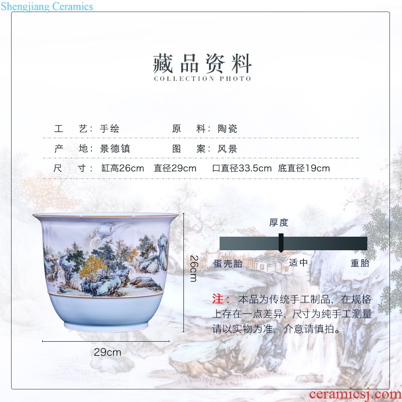 Jingdezhen ceramics hand-painted sculpture collection of new Chinese style household vase sitting room adornment furnishing articles wedding gift