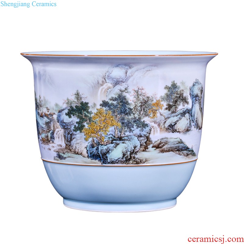 Jingdezhen ceramics hand-painted sculpture collection of new Chinese style household vase sitting room adornment furnishing articles wedding gift