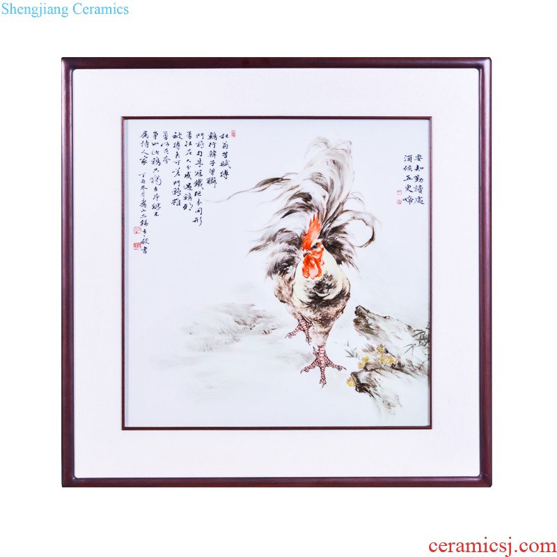 High-quality goods of jingdezhen ceramics hand-painted porcelain plate painting the living room background TV ark adornment picture hanging painter in furnishing articles