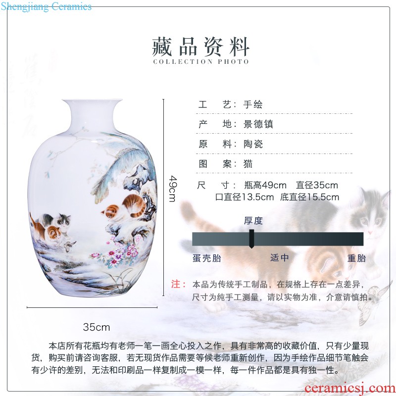 Jingdezhen ceramic colored enamel colour many children were floret bottle collection of adornment of Chinese style household furnishing articles