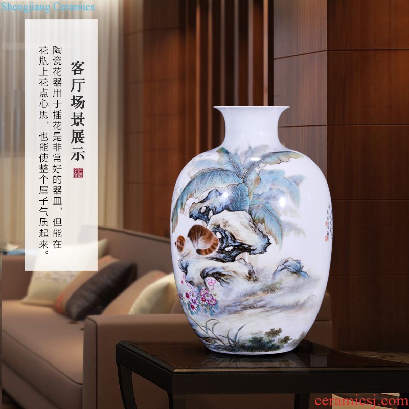 Jingdezhen ceramic colored enamel colour many children were floret bottle collection of adornment of Chinese style household furnishing articles