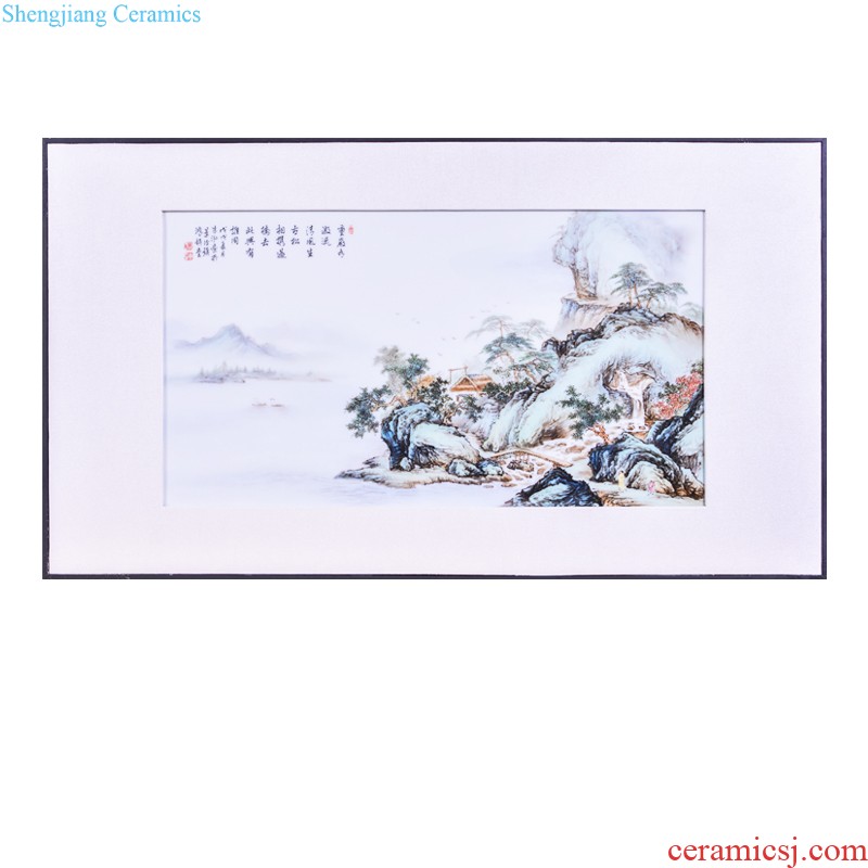 Jingdezhen ceramics hand-painted decorative porcelain plate painting the sitting room porch background collection painter hanging in furnishing articles