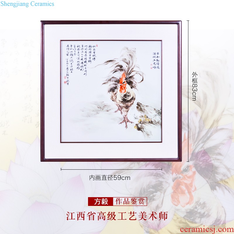 High-quality goods of jingdezhen ceramics hand-painted porcelain plate painting the living room background TV ark adornment picture hanging painter in furnishing articles